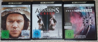4K UHD Filme zur Auswahl   Interstellar Marsianer Assassin's Creed HDR