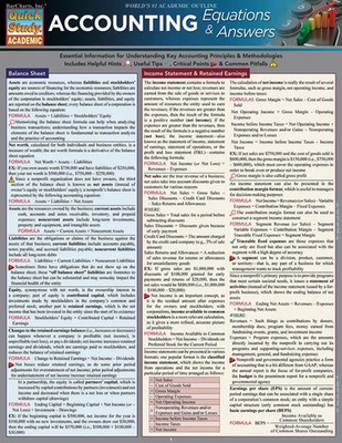Accounting Equations & Answers | QuickStudy Laminated Reference Guide | Griffin