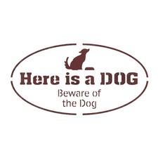 Beware of the Dog stencil template for Crafts Canvas DIY decor Wall art