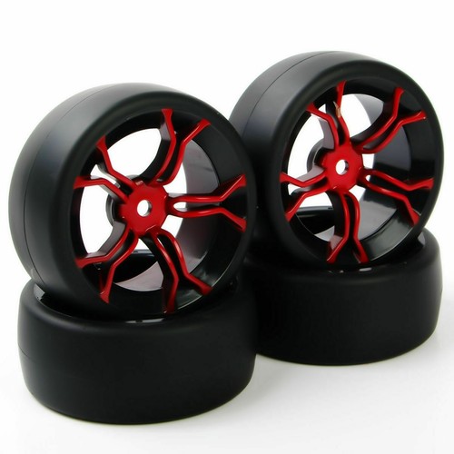 4PCS 1:10 On Road Drift Tires Wheel&Rim 12mm Hex PP0477&MPNKR For HSP HPI RC Car - Picture 6 of 6
