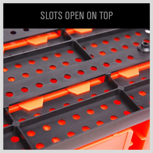 30-Bin Wall-Mounted Storage Rack System - Heavy-Duty Garage Tool Organizer for S - Picture 7 of 12