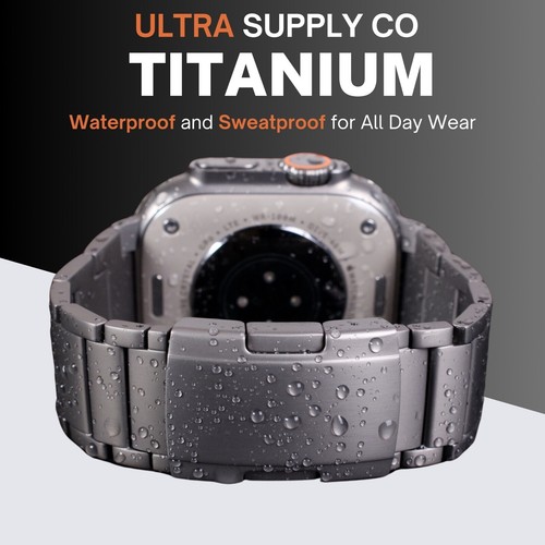 Titanium Band for Apple Watch Ultra 2 & Ultra 1 - 49mm Titanium Metal Bracelet - Zdjęcie 5 z 9