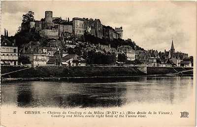 CPA CHINON - Ruines du Coudray et du Milieu (X-XV s) (rechtes Ufer von (298899)