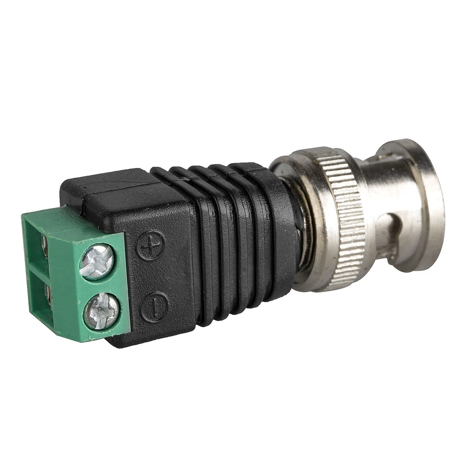 100 x BNC Balun to Coaxial CAT6 Connector CCTV Camera DVR Monitor Video Adapter - Image 3 of 4