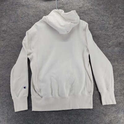 Vintage Champion Reverse Weave Hoodie Mens Large White | eBay