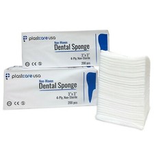 200 Non Sterile Gauze Pads 3x3 3 Inch x 3 Inch, Non Woven for Medical Dental
