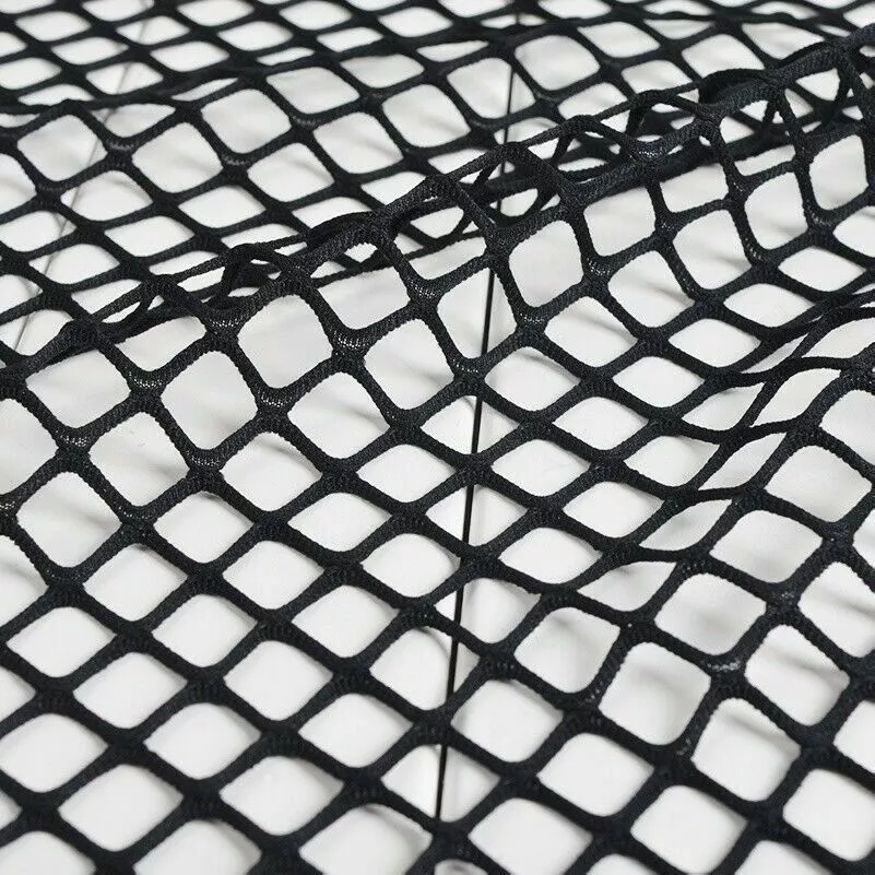 Sexy Fish Net Mesh Effect Cool Stretchy Craft Fabric Large Holes Black White New