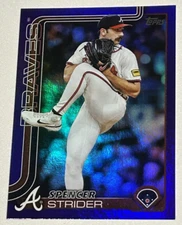Spencer Strider ATL Braves Topps Series 2 2025 #579 Purple Rainbow Foil /250