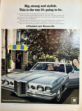 1970 Pontiac Bonneville Automobile Strong Stylish Vk Af General Vtg Print Ad
