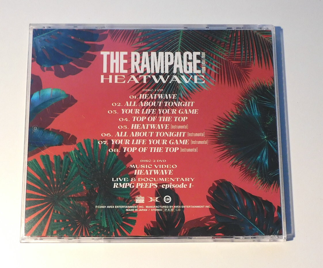 The Rampage from Exile Tribe Heatwave (CD DVD) Japanese J-Pop