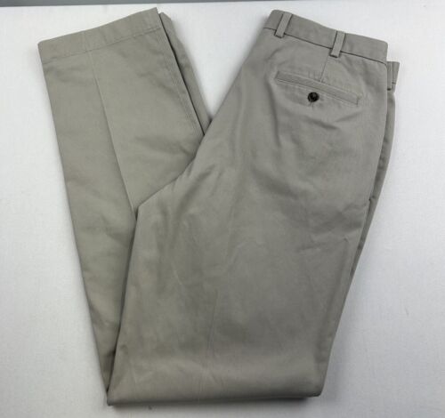 Brooks Brothers Advantage Chino Clark Pants Men's 36x36 Beige Khaki Flat Front