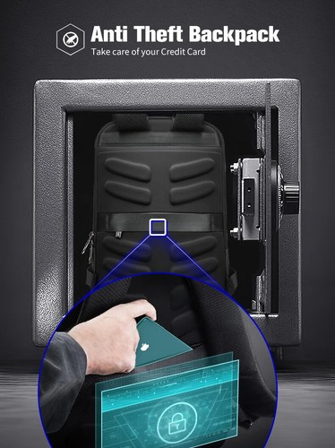 Biznesowy plecak rekreacyjny smukły laptop 15,6 cala pakiet biuro praca mężczyźni kobiety nowy - Zdjęcie 12 z 15
