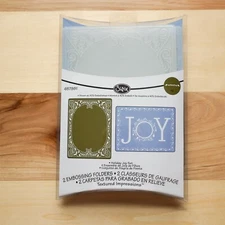 Sizzix  ~ Holiday Joy Set ~ Christmas Embossing Folders ~ 657981