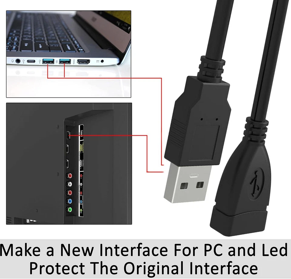 High-Speed USB-USB Extension Cable USB 2.0 Adapter Extender Cord Male/Female LOT - Image 4 of 4