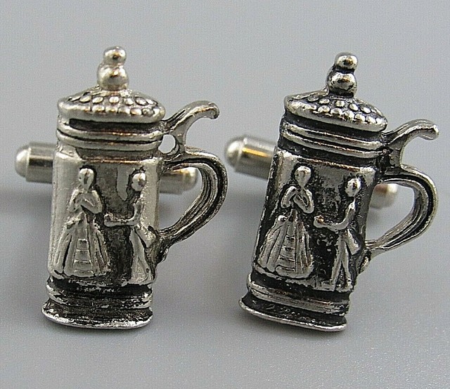 Mens Vintage CUFFLINKS GERMAN BEER STEIN Costume Jewelry K33 eBay