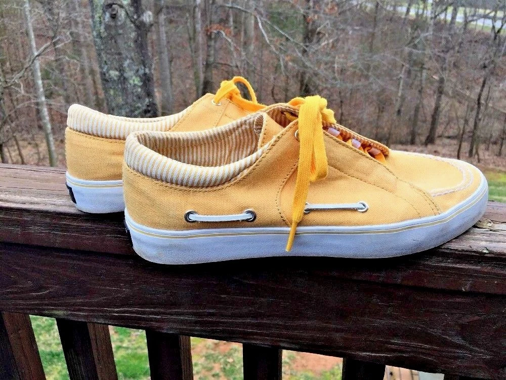 CREATIVE CREATION Converse Orange Yellow Flats Athletic TENNIS SHOES SIZE 10 ❤