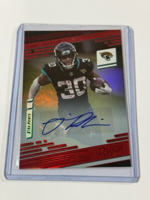 2021 PANINI PRESTIGE JAMES ROBINSON AUTO XTRA POINT RED PARALLEL #129 JAGUARS