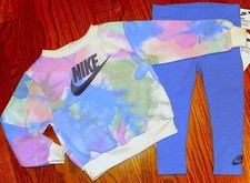 NIKE SPORT AUTHENTIC BABY GIRLS ORIGINAL BRAND NEW 2Pc LEGGINGS SET Size 12M NWT