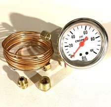 2 Mechanical Oil Pressure Gauge With Copper Oil Line Tubing Racing 2 Mechanical Oil Pressure Gauge With Copper Oil Line Tubing Racing