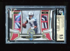 BGS 9.5 MARCUS MARIOTA 2015 TOPPS SUPREME RED QUAD PATCHES TITANS JERSEY #D 1/1