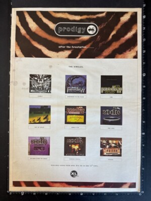 PRODIGY - AFTER THE FIRESTARTER SINGLES 1995 15X11''' Poster Sized Advert L397