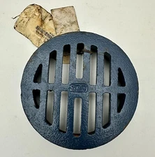 Zurn P507-GRATE Floor Drain Grate Cast Iron Round Slotted 6 1/2in Blue 2in Thick