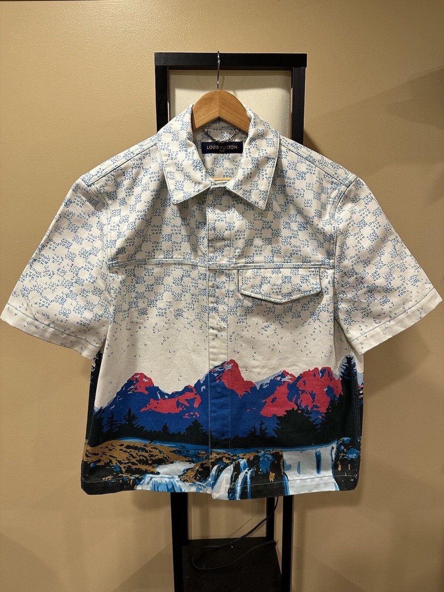 LOUISVUITTON デニムシャツ Monogram Printed Short-sleeved Denim Shirt - Louis Vuitton ®