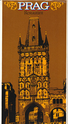 DDR Berlin Restaurant Prag Speisekarte ca von 1987