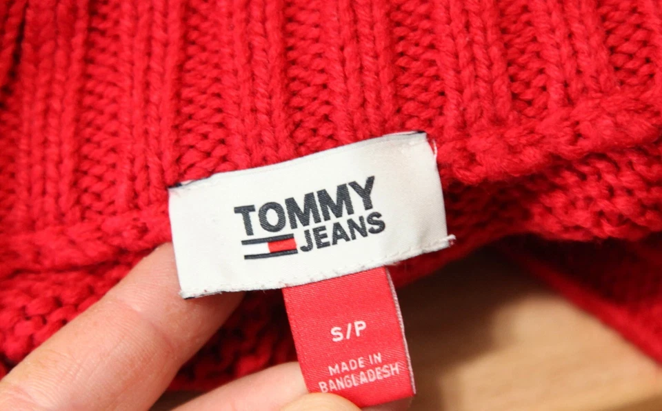 Tommy Hilfiger маленький свитер укороченный красный Y2K винтажный опрятный фигурист логотип нашивка 90-х - Изображение 2 из 4