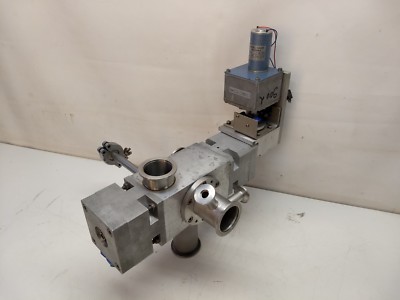 Pneumatic High Vacuum Valve Assembly w/ NW40 Ports, Engel Motor