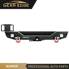 Rear Bumper for 2018-2025 Jeep Wrangler JL Unlimited with LED Lights and D-Rings