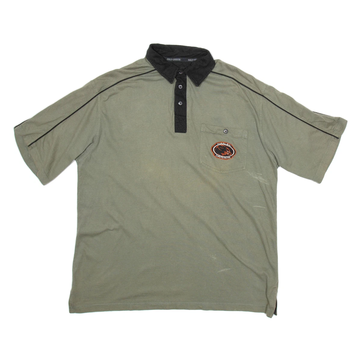 Chemise de pêche homme Harley-Davidson à rayures manches courtes