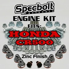 CR500 Engine Rebuild Bolt Kit for Honda CR 500. Specbolt Factory ZINC Fasteners