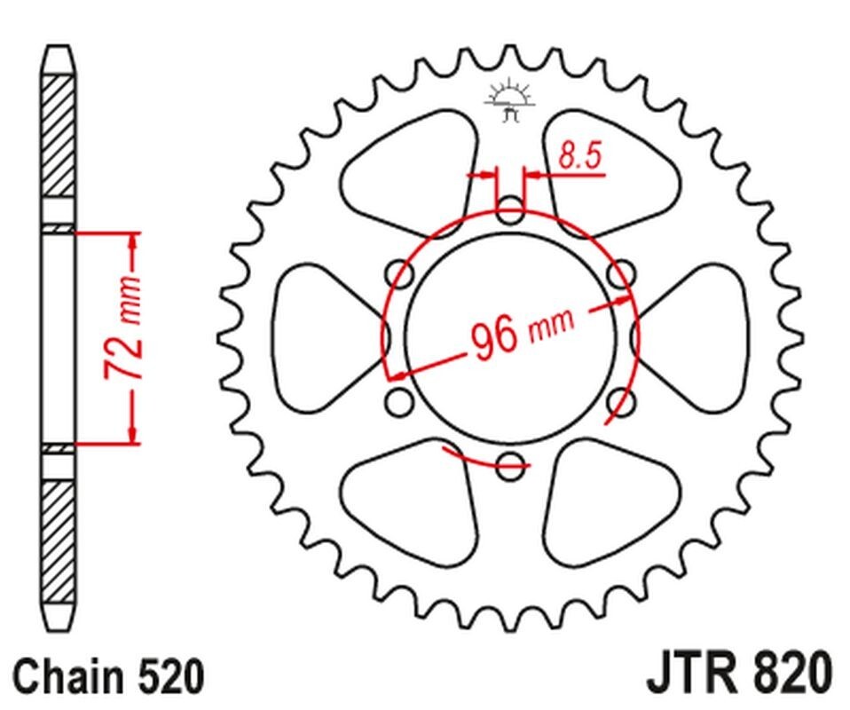 Pignon arrière JT 829 42 dents de haute précision pour Suzuki DR