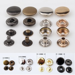 100Sets Metal Button Fastener Snap Press Stud Cap Button Canvas 633#