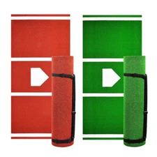 10X4Ft Synthetic Grass Baseball Softball Batting Practice Hitting Mat Outdoor---