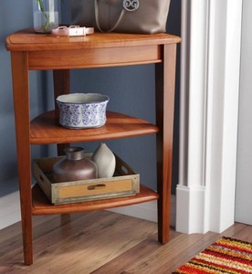Corner End Table Accent Side Nightstand 3 Tier Display ...