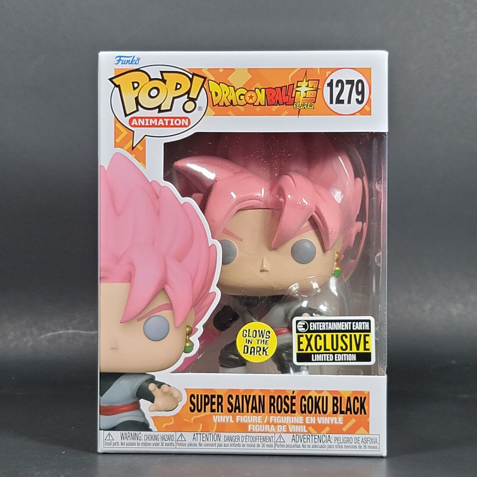 Funko Pop! Dragon Ball Super - Super Saiyan Rose Goku Black Glow in th