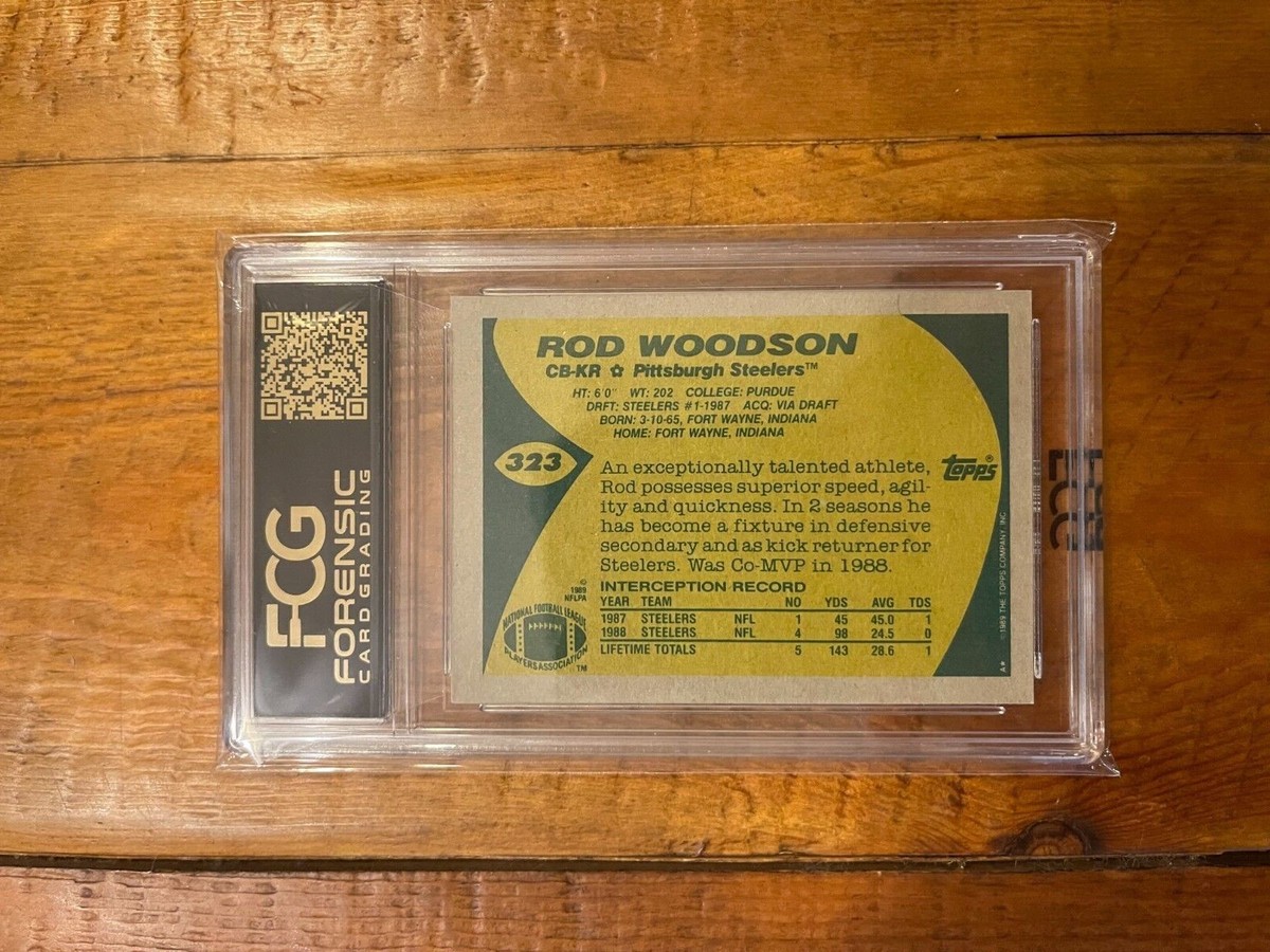 1989 Topps Rod Woodson Rookie Card #323 FCG 6.5 EX-MINT NEWLY