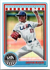 Griffin Mckain 2025 Panini USA Stars & Stripes Baseball RC Base Card 