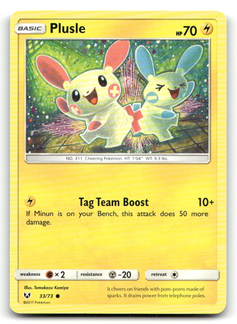 Plusle Shining Legends 33/73 LP Pokemon