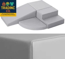 4-Piece PU Leather Baby Foam Climbing Blocks for Toddlers - Soft Play Climbing T