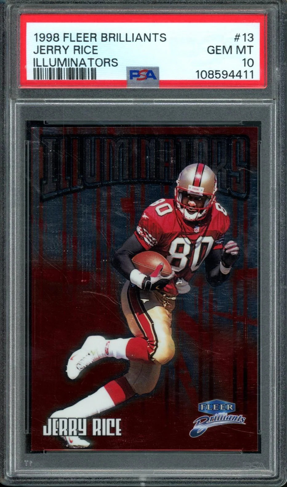 1998 Fleer Brilliants Jerry Rice Illuminators PSA 10 49ers