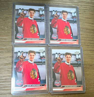 Upper Deck 2023-24 Extended Series Kevin Korchinski #749 Draft RC 4-Card Lot