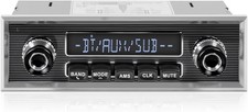 Retro Vintage Radio For Classic Vehicle - Single Din Bluetooth Car Stereo With
