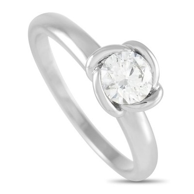 Fred of Paris Fleur Celeste Platinum 0.33ct D-VS2 Diamond GIA Certified Ring