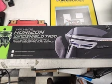 Ciro LED Lighted Horizon Black Windshield Trim '14-23 Harley Touring Batwing FLH