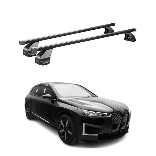 Menabo DachträGer GrundtäGer FüR Bmw Ix I20 2021-2026 75Kg Schwarz Stahl 2X-image