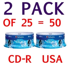 Verbatim CD-R 700Mb 40x Blank Discs (50 pack) SEALED-NEW 80 min Record CD