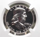 1956 Proof FRANKLIN Silver Half Dollar **TYPE 2** 50c NGC PF68 #007 ECC&C, Inc.